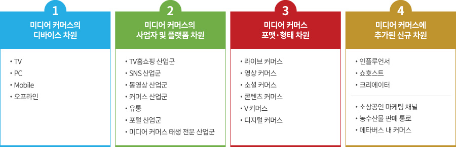 미디어 커머스를 구성하는 하위 차원
