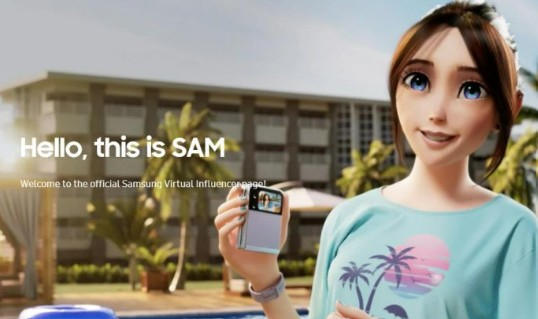 삼성전자 버튜버 'sam' 활용 광고