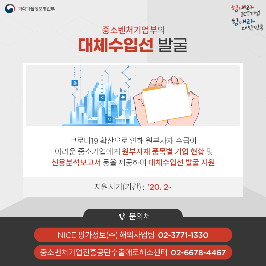 코로나19 대응 ICT산업 범부처 분야별 지원내용 ②수출지원분야