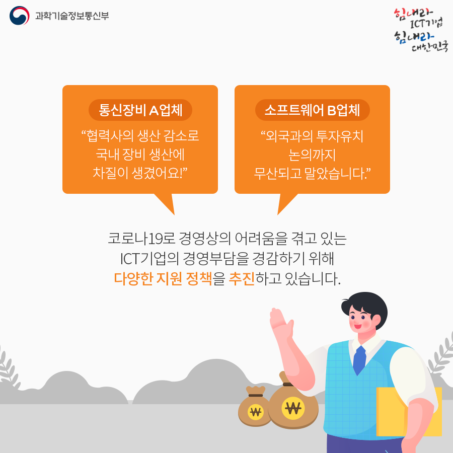 코로나19 대응 ICT산업 범부처 분야별 지원내용 ③기업부담경감분야