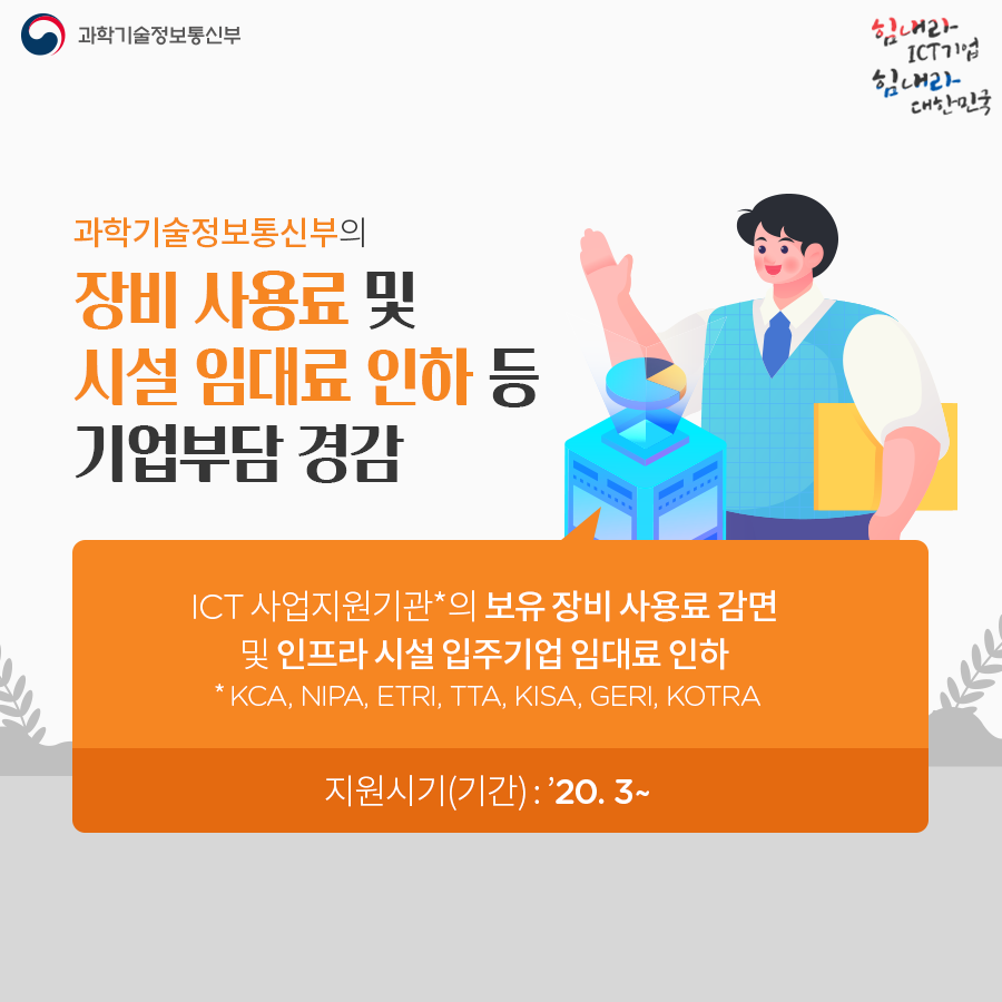 코로나19 대응 ICT산업 범부처 분야별 지원내용 ③기업부담경감분야