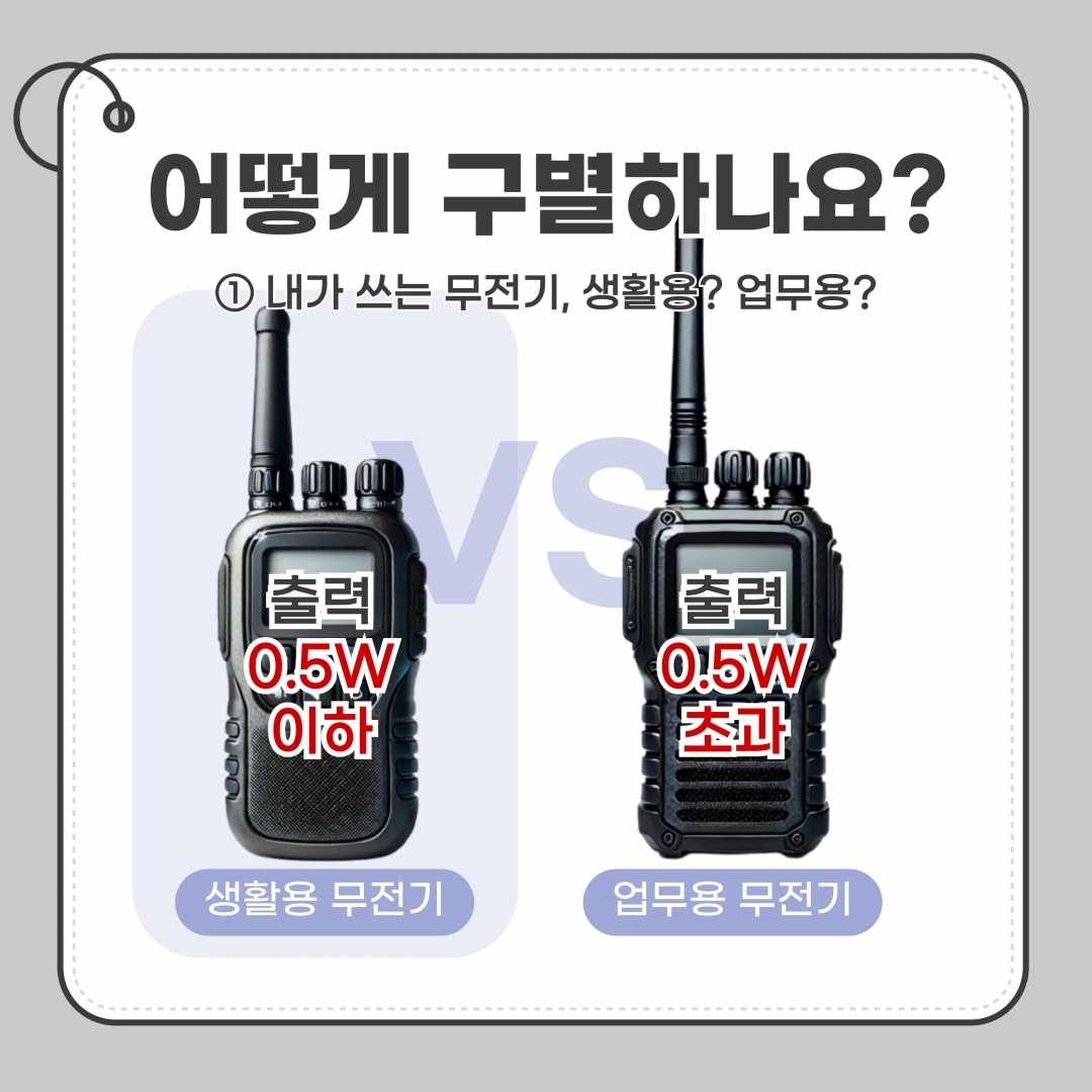 400MHz 대역 아날로그 생활무전기 이용사항 안내
