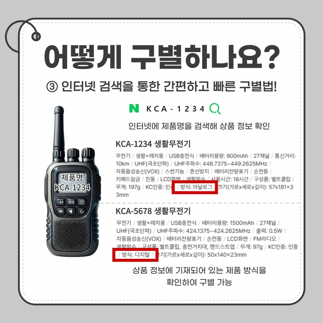 400MHz 대역 아날로그 생활무전기 이용사항 안내